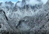 秦岭太白山雪后秒变山水画