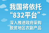 我国将依托“832平台”深入推进政府采购脱贫地区农副产品