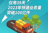 仅用39天 2023年快递业务量突破100亿件